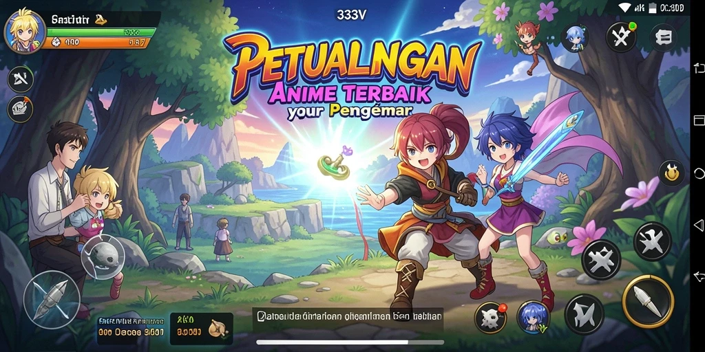Gameplay seru dengan karakter anime yang ikonik.