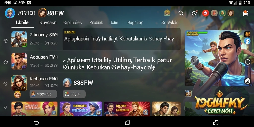 Tampilan antarmuka utama 888FW menampilkan alat Utility yang berfungsi.