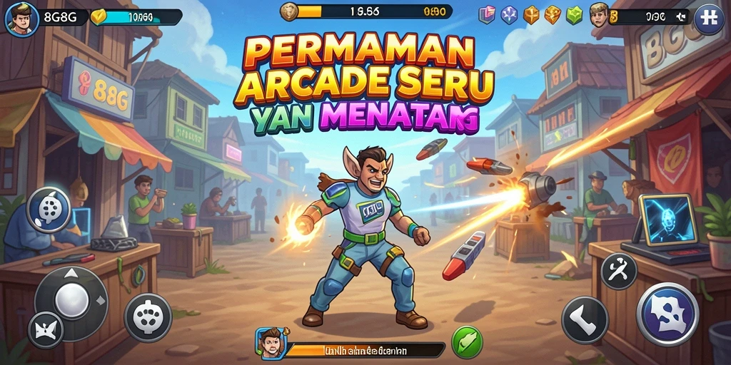 Screenshot dari gameplay seru 8G8G di saat aksi.