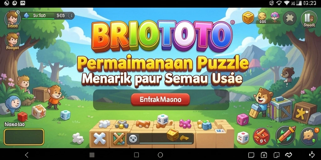 Tampilan gameplay menyenangkan dari BRIOTOTO yang penuh tantangan puzzle.