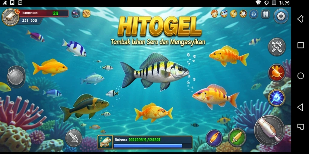 Tampilan gameplay HITOGEL yang penuh warna dan menarik.