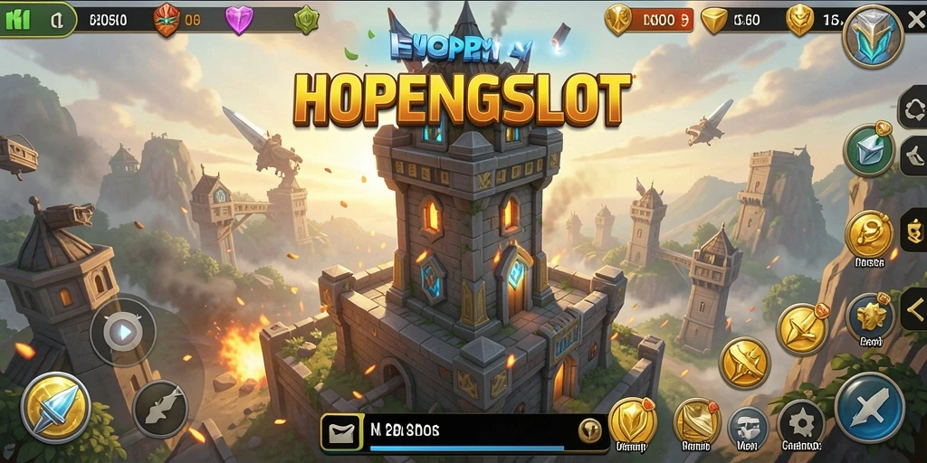 Tampilan menarik dari gameplay Tower Defense HOPENGSLOT