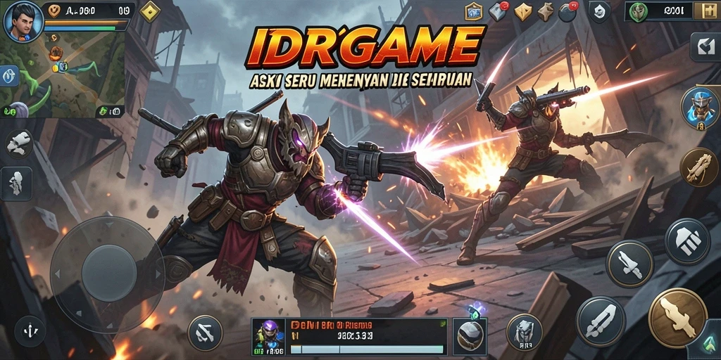 Tangkapan layar utama IDRGAME yang menampilkan aksinya yang intens.
