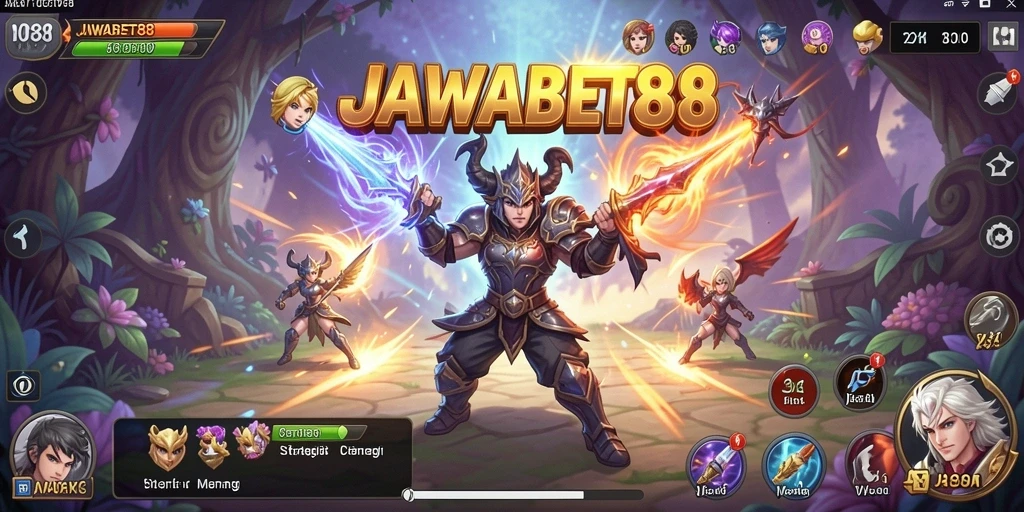 Tampilan gameplay menegangkan dari JAWABET88 yang penuh strategi.