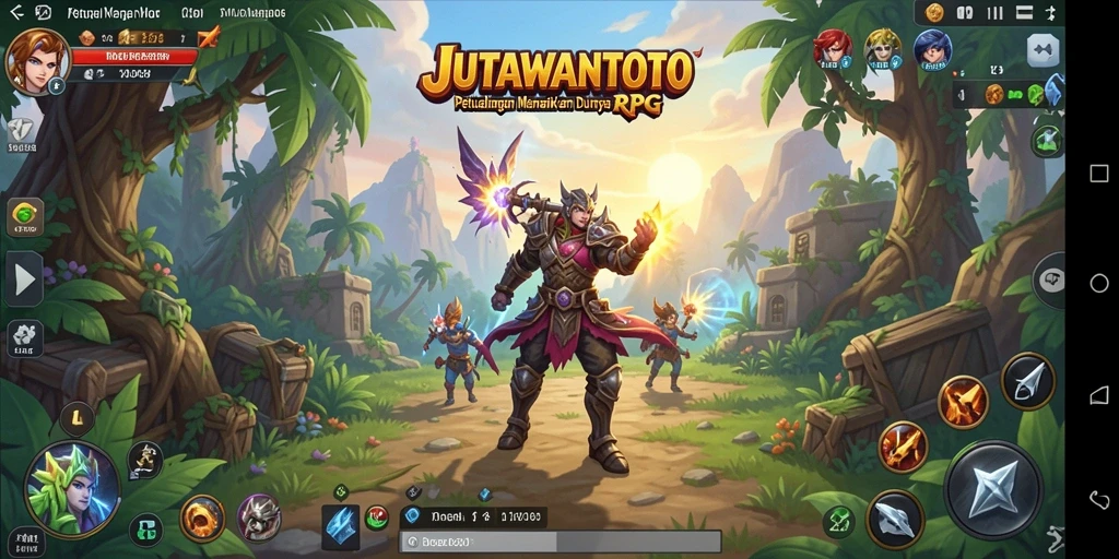 Tampilan menarik dari gameplay RPG dalam JUTAWANTOTO.