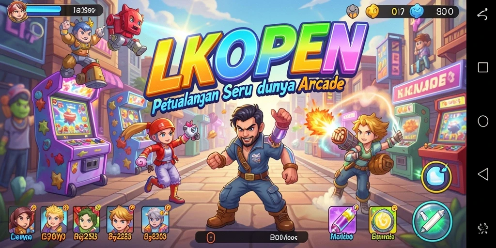 Gameplay seru LKOPEN dengan tantangan menarik dan grafis warna-warni.