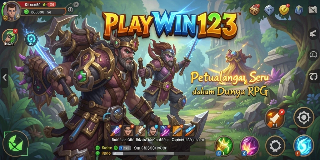 Screenshot utama PLAYWIN123 menampilkan aksi mendebarkan dalam permainan RPG.