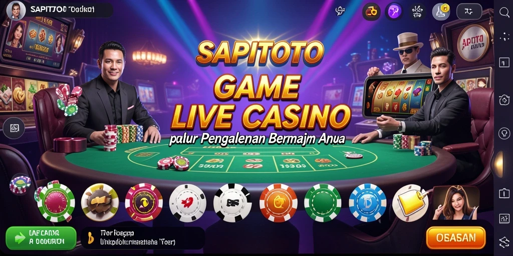Tampilan gameplay Live Casino di SAPITOTO yang menegangkan dan interaktif.