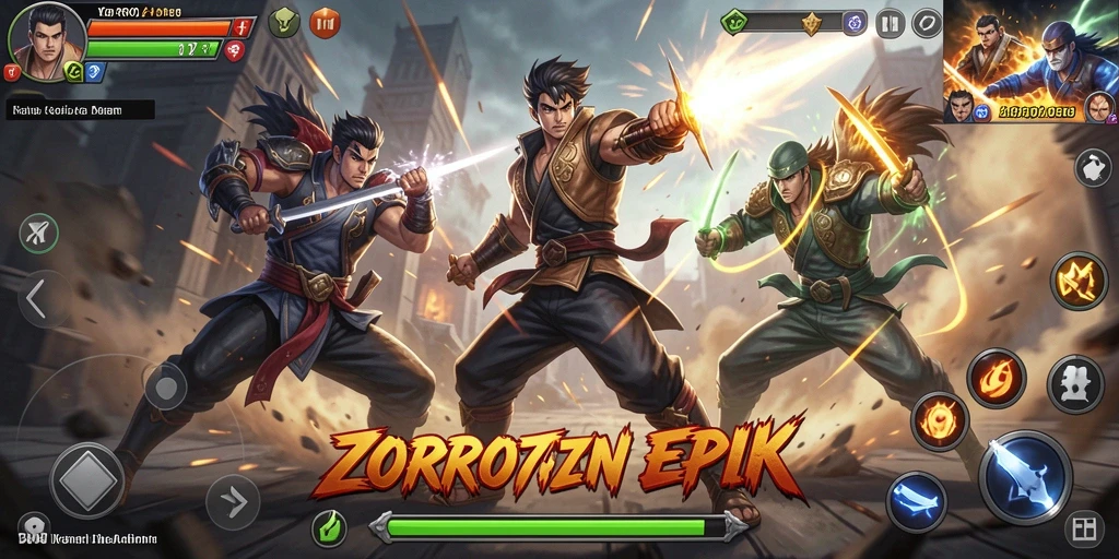 Tampilan menegangkan dari gameplay ZORO77 yang penuh aksi.